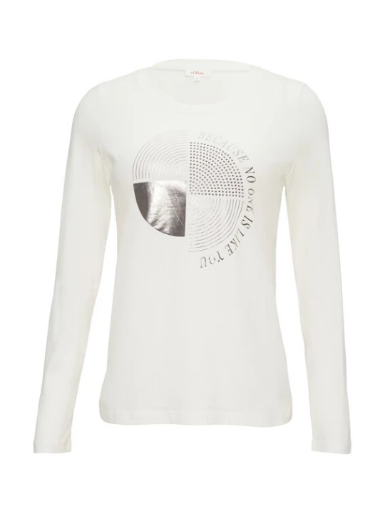 Foto van product s.Oliver Shirt zilvergrijs / offwhite