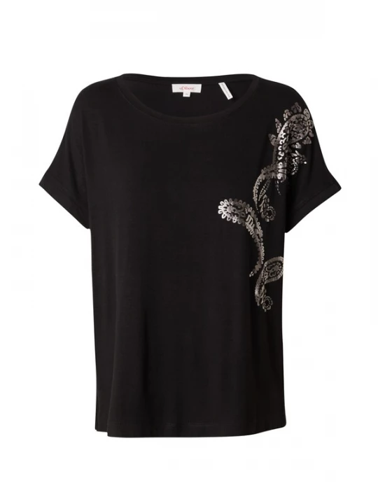 Foto van product s.Oliver Shirt zilvergrijs / zwart