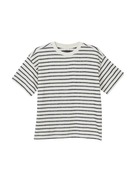 Foto van product s.Oliver Shirt zwart gemêleerd / wit