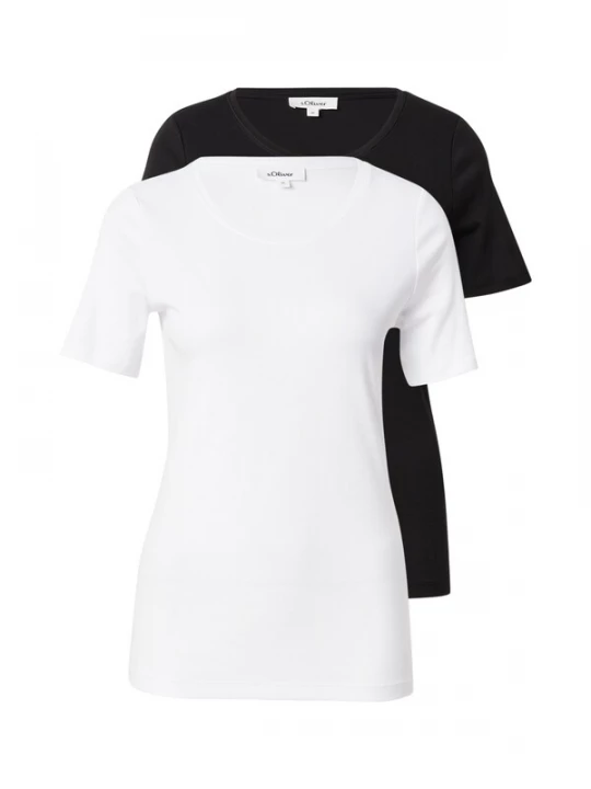 Foto van product s.Oliver Shirt zwart / wit