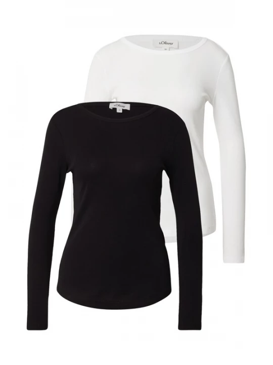 Foto van product s.Oliver Shirt zwart / wit