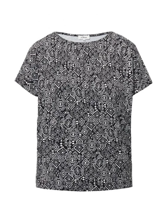 Foto van product s.Oliver Shirt zwart / wit