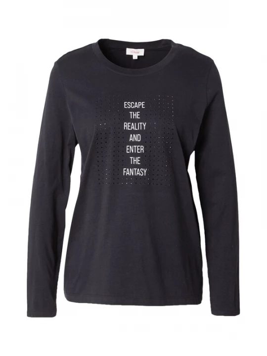 Foto van product s.Oliver Shirt zwart / wit