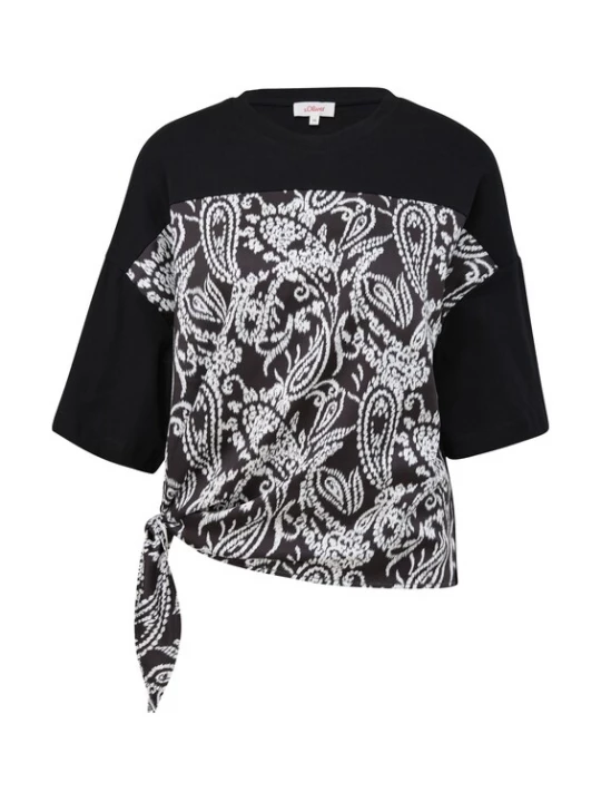 Foto van product s.Oliver Shirt zwart / wit
