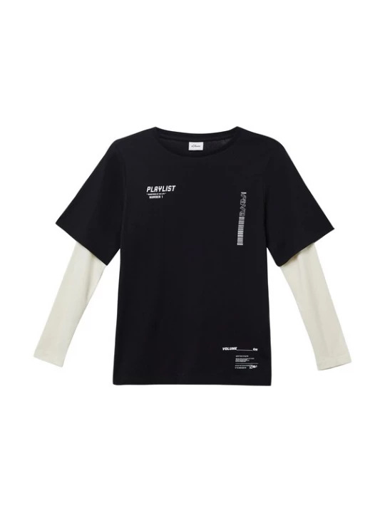 Foto van product s.Oliver Shirt zwart / wit