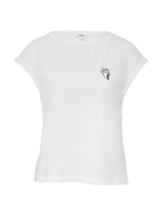 Foto van product s.Oliver Shirt zwart / wolwit