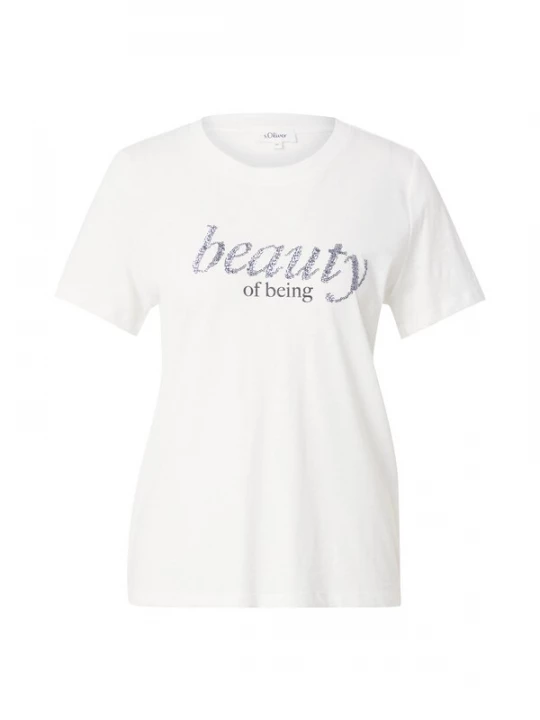 Foto van product s.Oliver Shirt zwart / zilver / offwhite