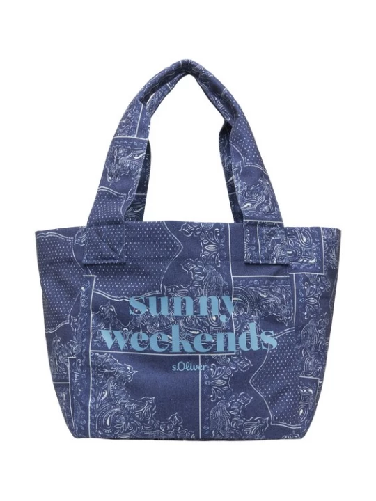 Foto van product s.Oliver Shopper azuur / donkerblauw / wit