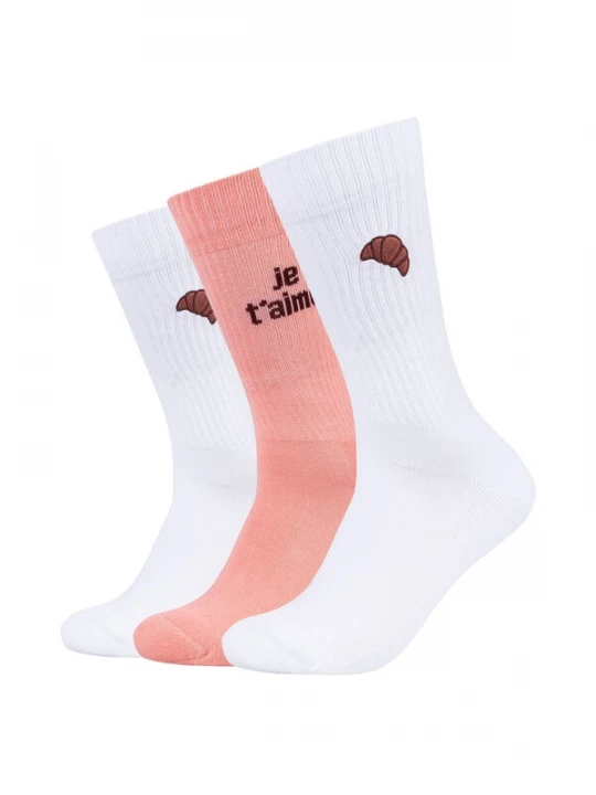 Foto van product s.Oliver Sokken bruin / zalm roze / wit