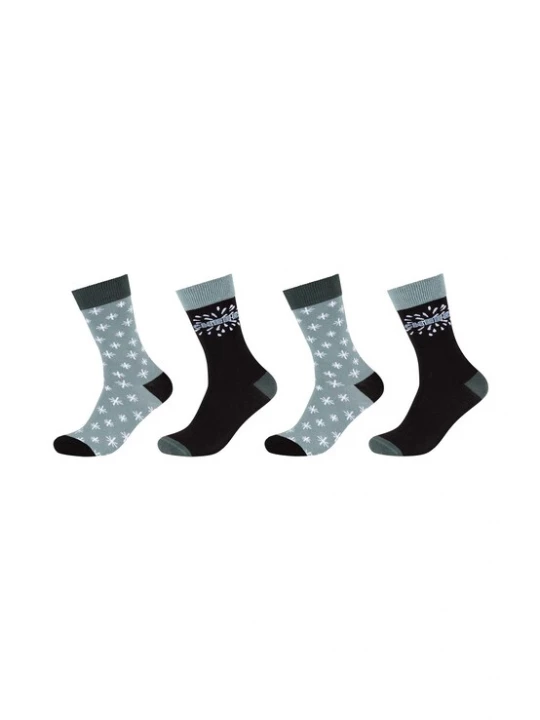 Foto van product s.Oliver Sokken 'X-mas' smoky blue / zwart / wit
