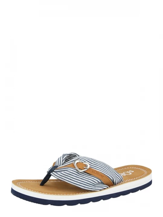 Foto van product s.Oliver Teenslipper navy / karamel / wit
