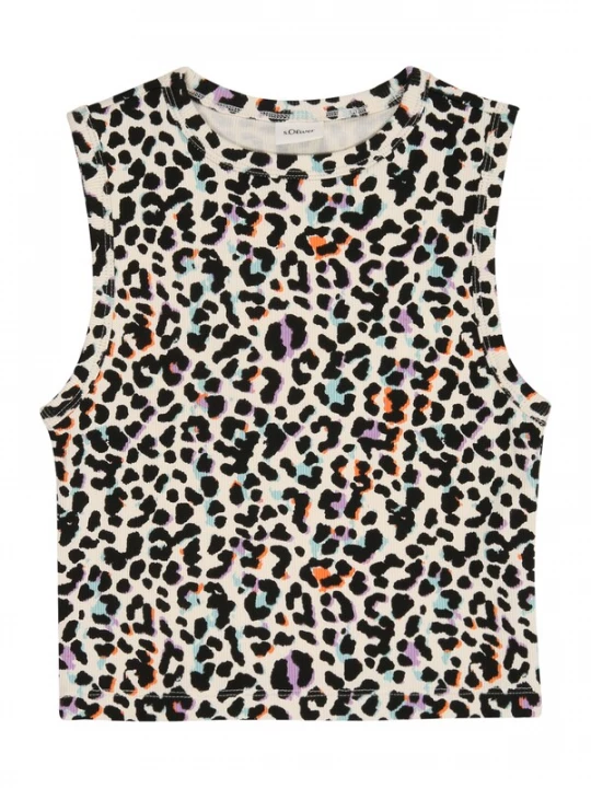 Foto van product s.Oliver Top ecru / lila / oranje / zwart