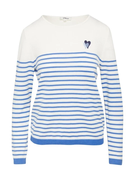Foto van product s.Oliver Trui blauw / wit
