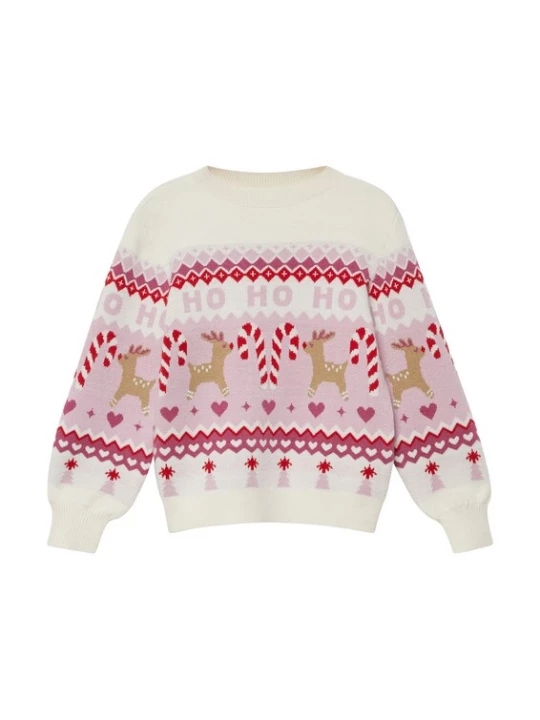 Foto van product s.Oliver Trui crème / brokaat / pink / rosa / rood / wit