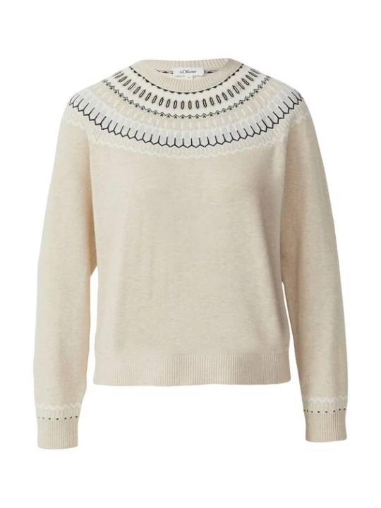 Foto van product s.Oliver Trui crème / navy / lichtblauw / wit