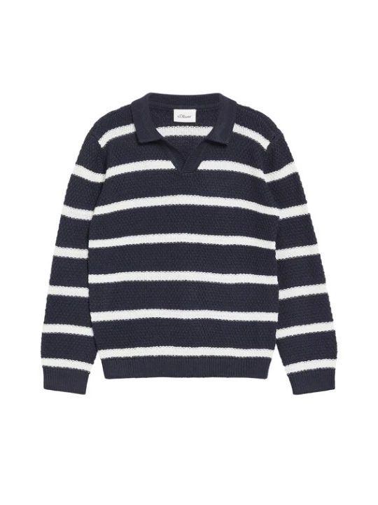 Foto van product s.Oliver Trui donkerblauw / wit