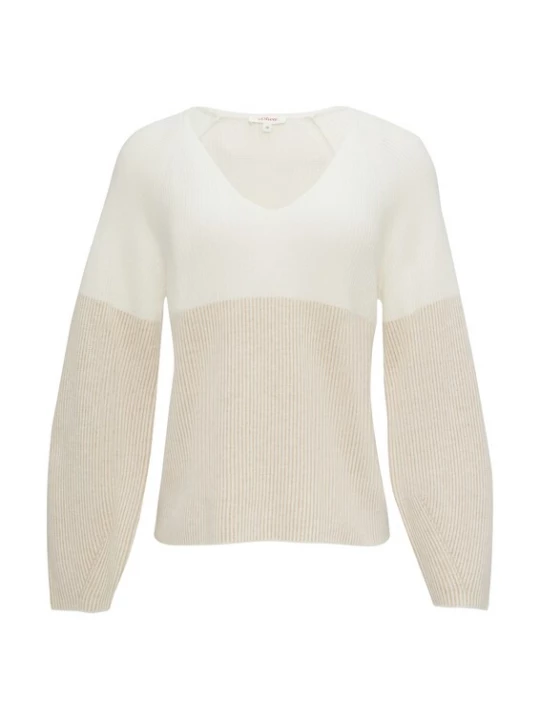 Foto van product s.Oliver Trui ecru / donkerbeige