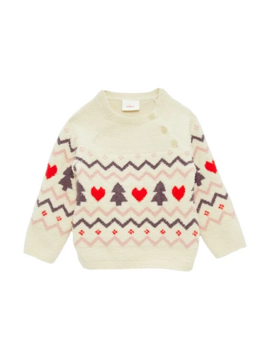 Foto van product s.Oliver Trui ecru / lila / pink / rood