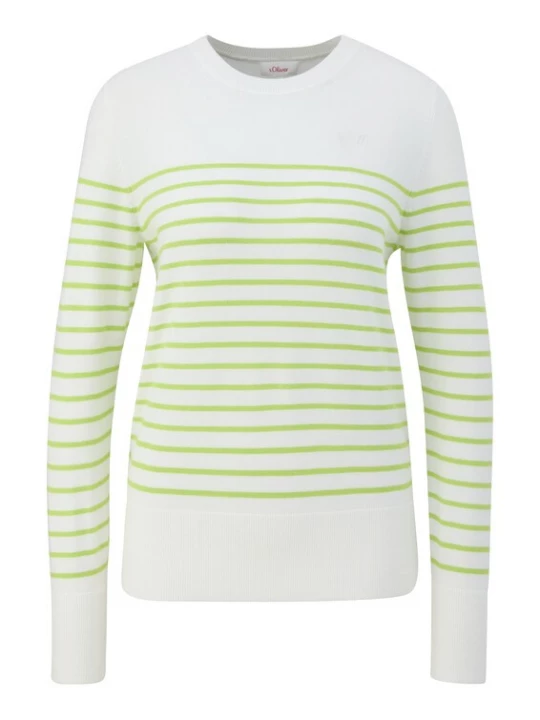 Foto van product s.Oliver Trui grasgroen / wit