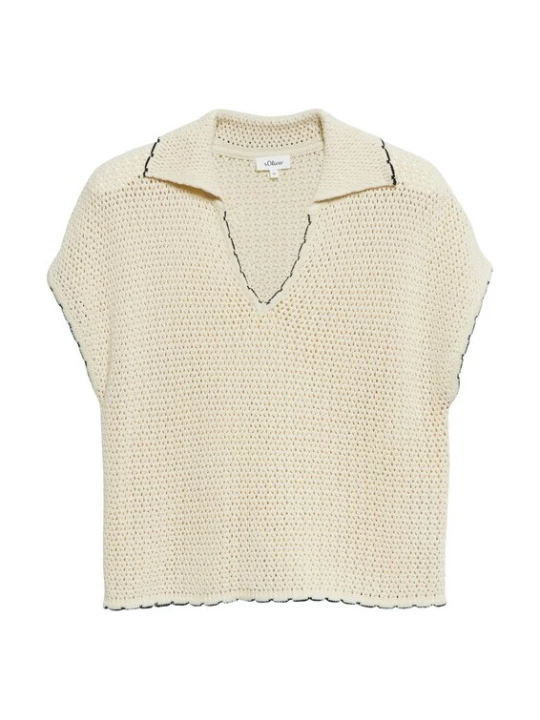 Foto van product s.Oliver Trui lichtbeige / zwart
