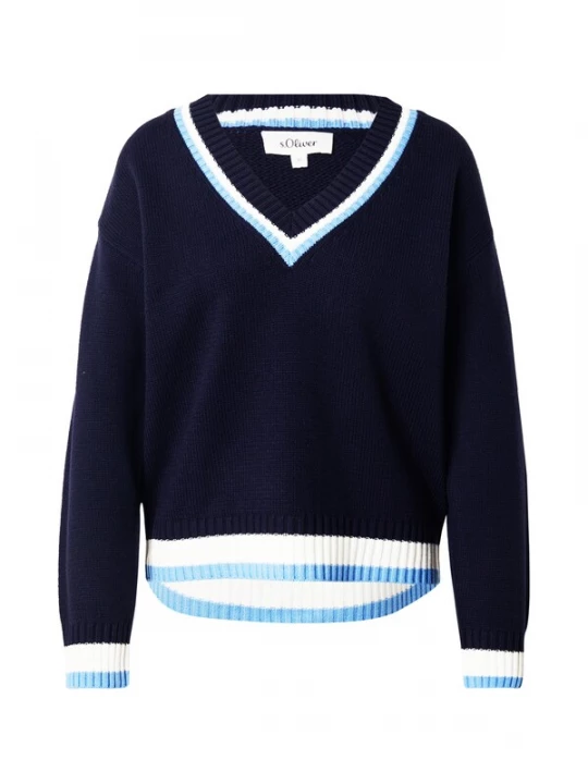 Foto van product s.Oliver Trui navy / lichtblauw / wit