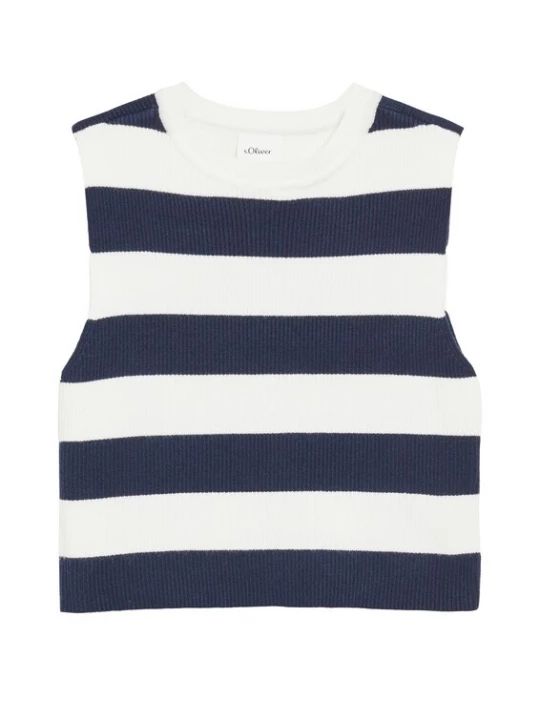 Foto van product s.Oliver Trui navy / wit