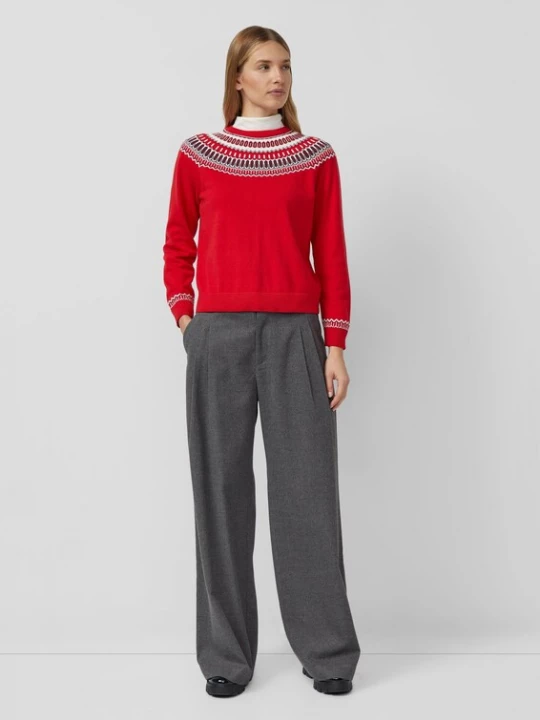Foto van product s.Oliver Trui rood / wijnrood / zwart / wit