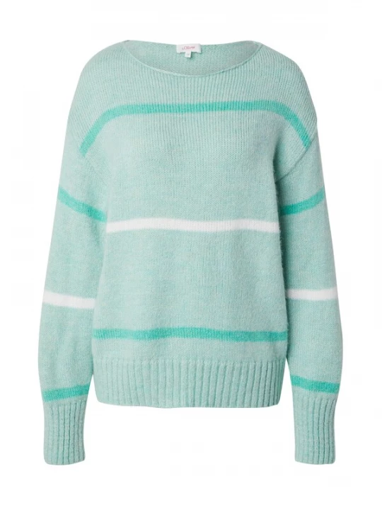 Foto van product s.Oliver Trui turquoise / mintgroen / wit