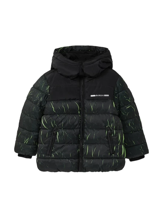 Foto van product s.Oliver Winterjas groen / zwart / wit