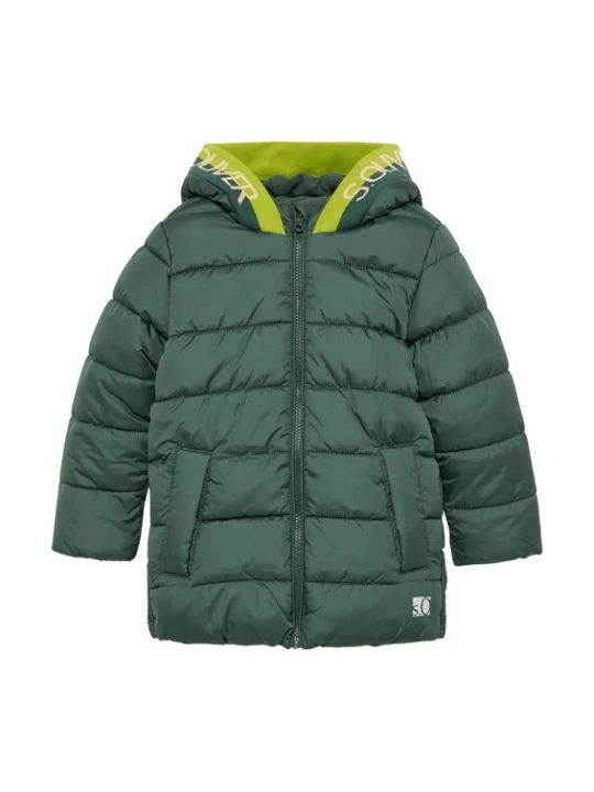 Foto van product s.Oliver Winterjas lichtbeige / grijs / limoen / spar