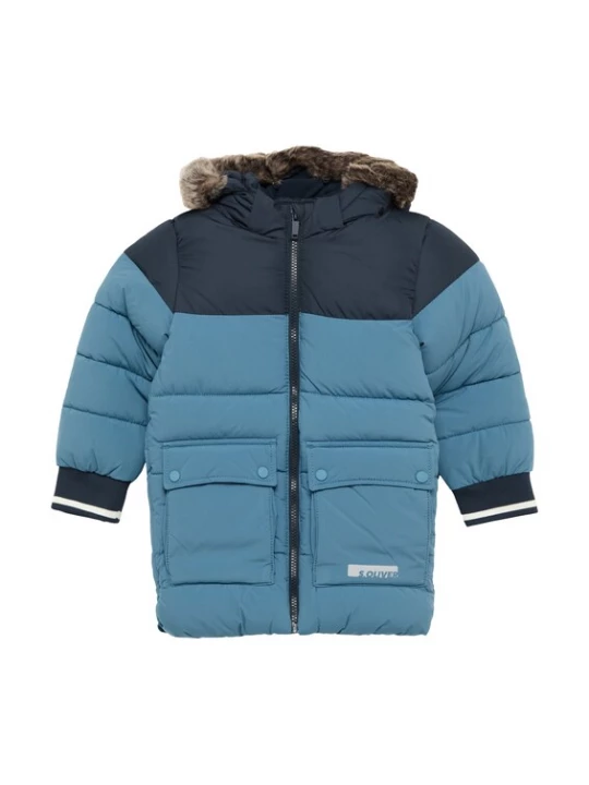 Foto van product s.Oliver Winterjas marine / royal blue / koningsblauw / offwhite