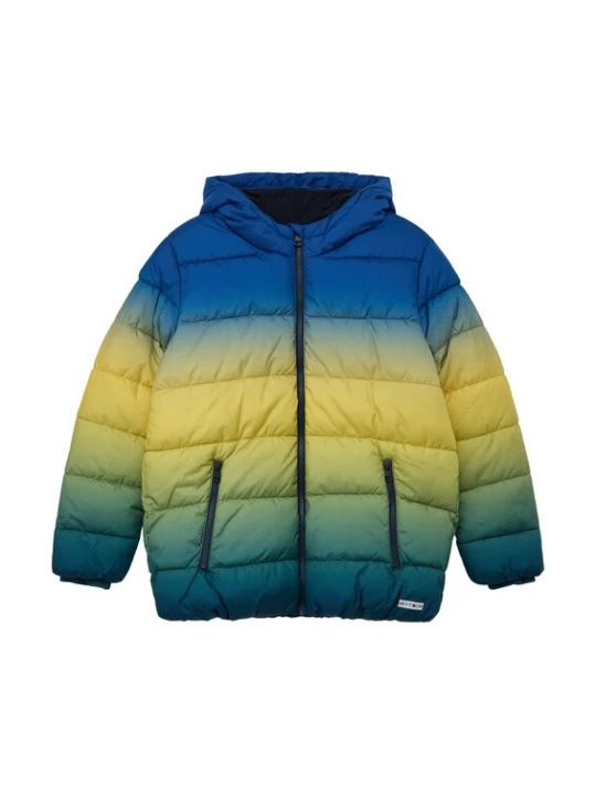 Foto van product s.Oliver Winterjas royal blue / koningsblauw / geel / groen / petrol