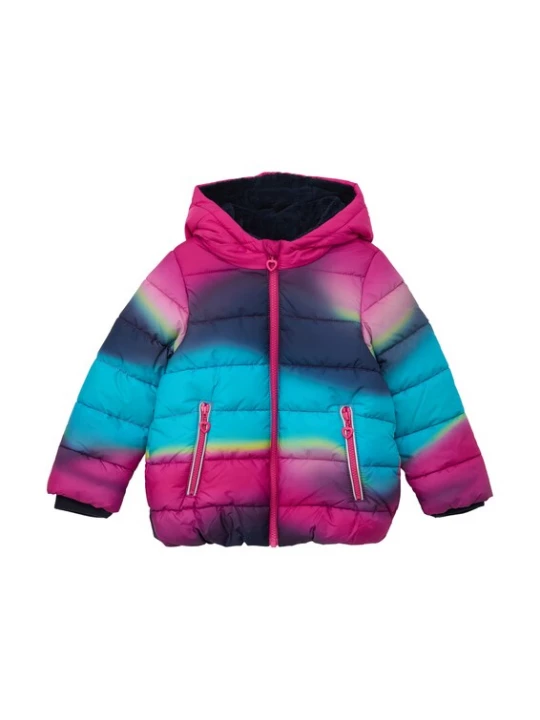 Foto van product s.Oliver Winterjas turquoise / lichtgroen / magenta / zwart