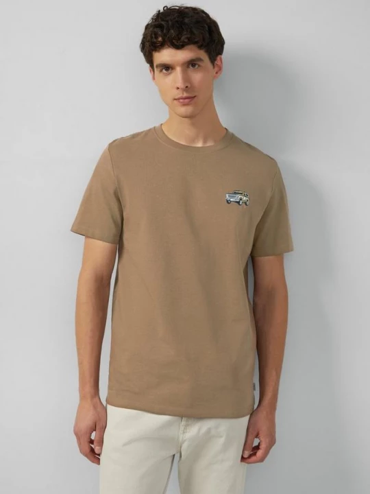 Foto van product s.Oliver x Ford: T-shirt met artwork van zwaar katoen bruin