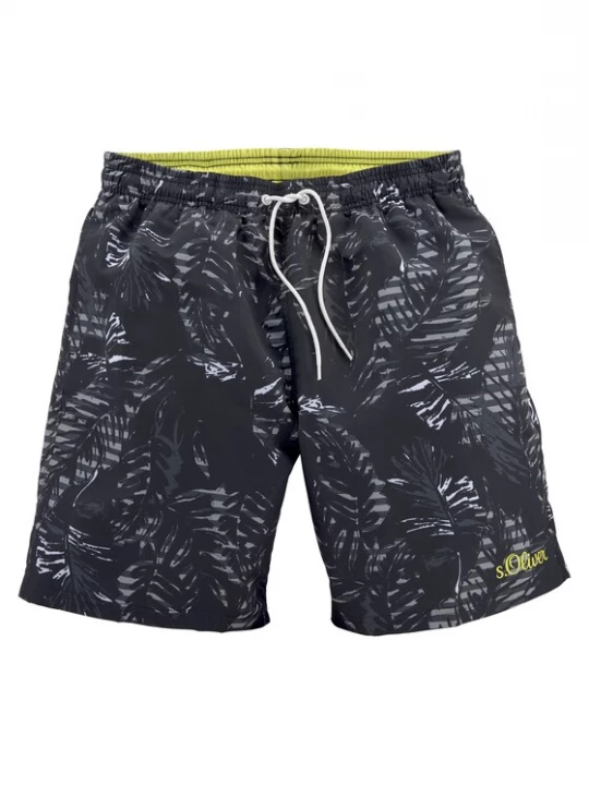 Foto van product s.Oliver Zwemshorts citroen / grijs / zwart