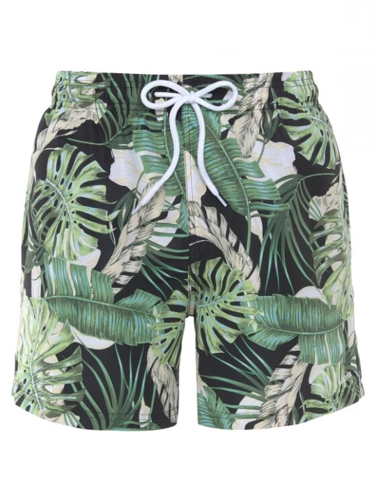 Foto van product s.Oliver Zwemshorts crème / groen / zwart / wit