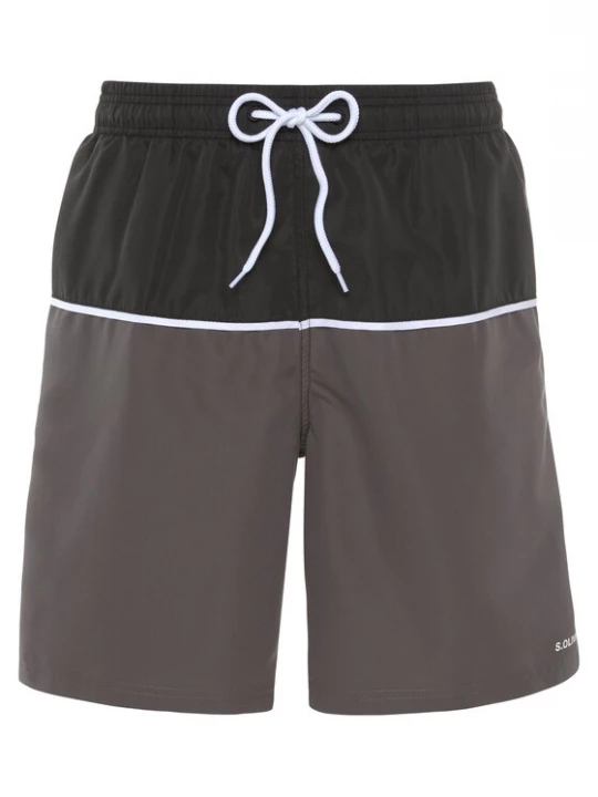 Foto van product s.Oliver Zwemshorts grijs / zwart / wit