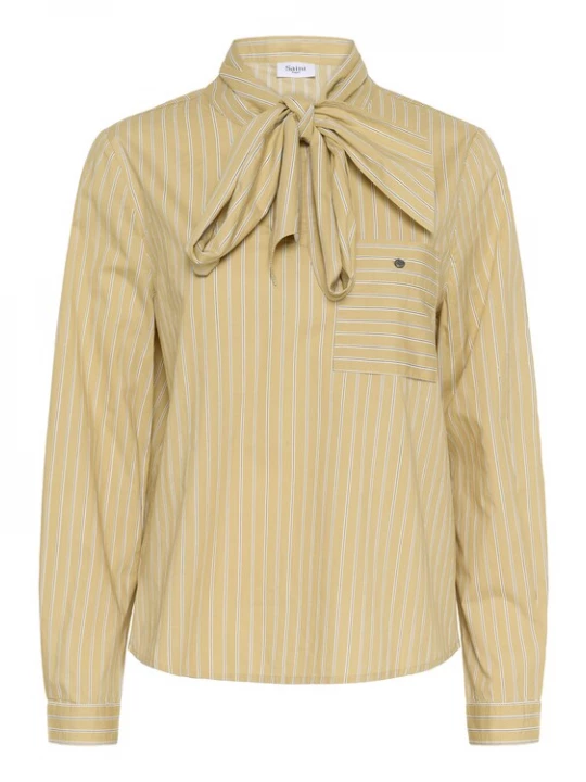 Foto van product SAINT TROPEZ Blouse 'OtishaSZ' donkergeel / wit