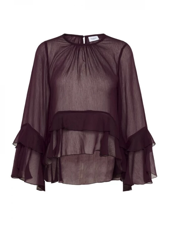 Foto van product SAINT TROPEZ Blouse 'SZMazelle' wijnrood