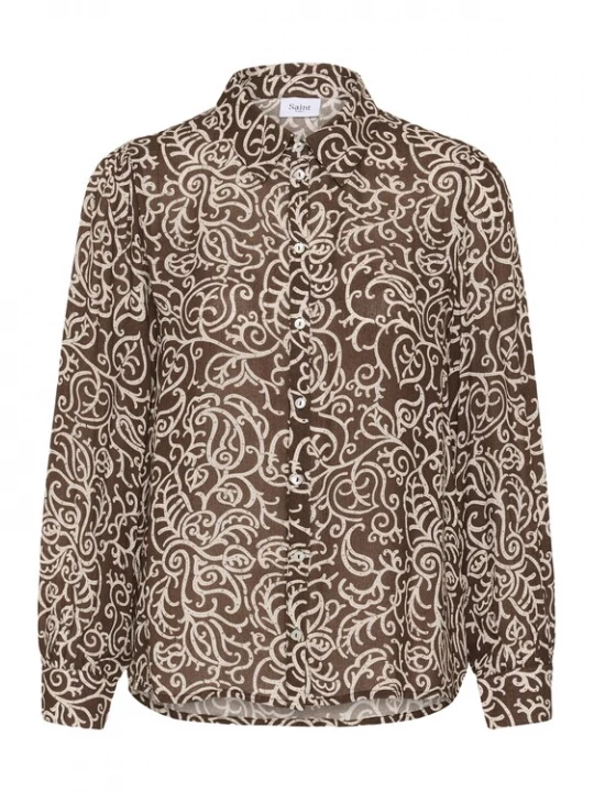 Foto van product SAINT TROPEZ Blouse 'Vega' lichtbeige / bruin