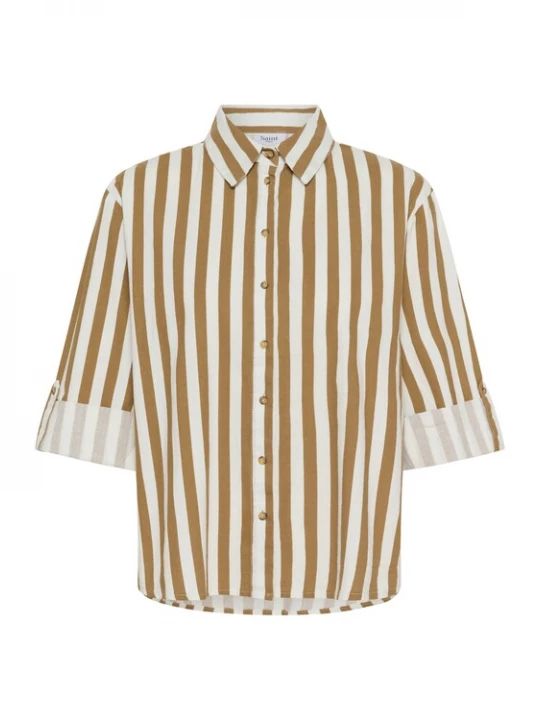 Foto van product SAINT TROPEZ Blouse 'Zalinda' sepia / wit