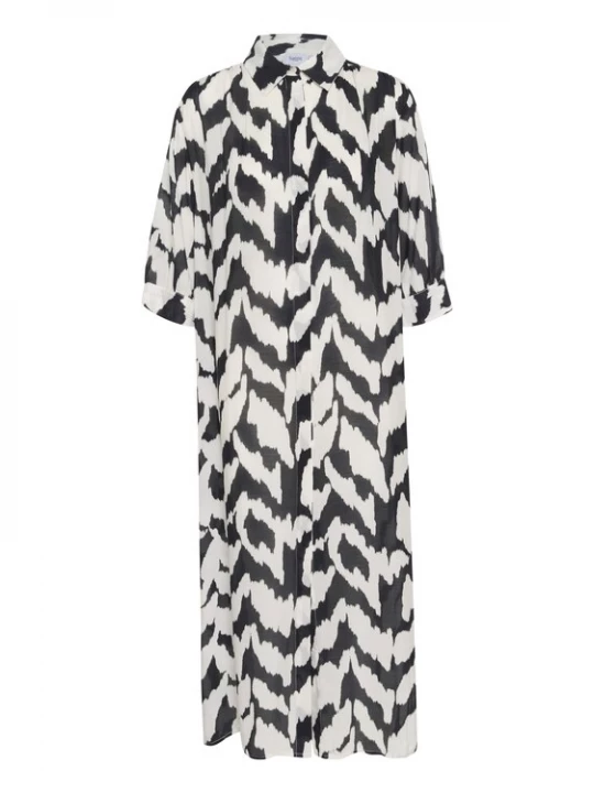 Foto van product SAINT TROPEZ Blousejurk 'KelsieSZ' zwart / wit
