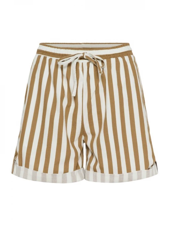 Foto van product SAINT TROPEZ Broek 'Zalinda' lichtbruin / wit