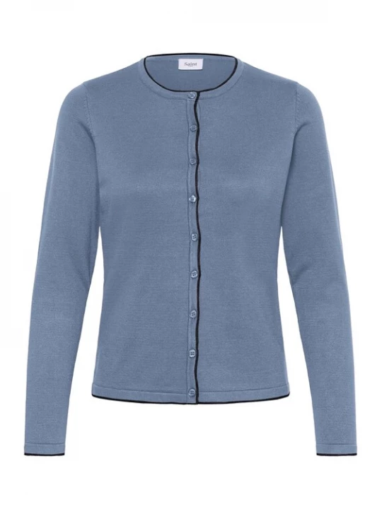 Foto van product SAINT TROPEZ Gebreid vest duifblauw