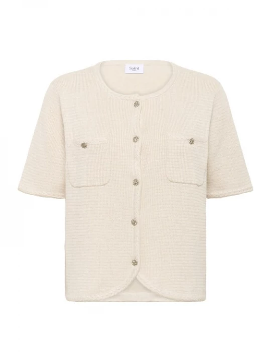 Foto van product SAINT TROPEZ Gebreid vest eierschaal