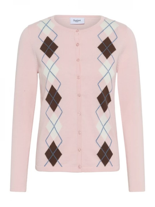Foto van product SAINT TROPEZ Gebreid vest gemengde kleuren / rosa