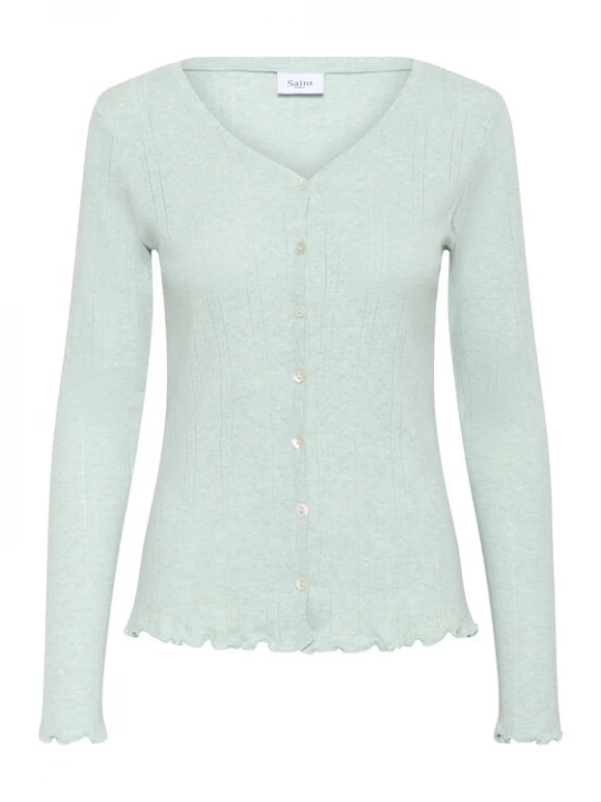 Foto van product SAINT TROPEZ Gebreid vest 'Gru' aqua
