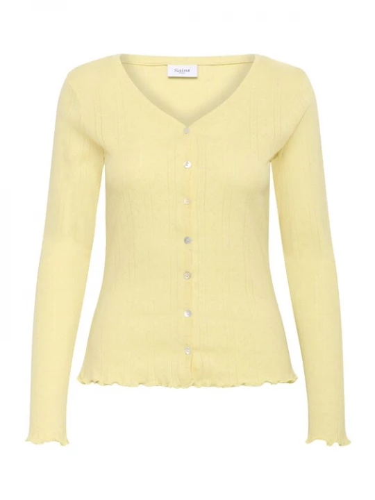 Foto van product SAINT TROPEZ Gebreid vest 'Gru' geel