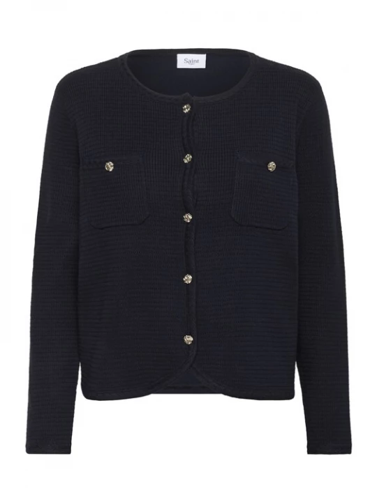 Foto van product SAINT TROPEZ Gebreid vest 'LeciaSZ' donkerblauw