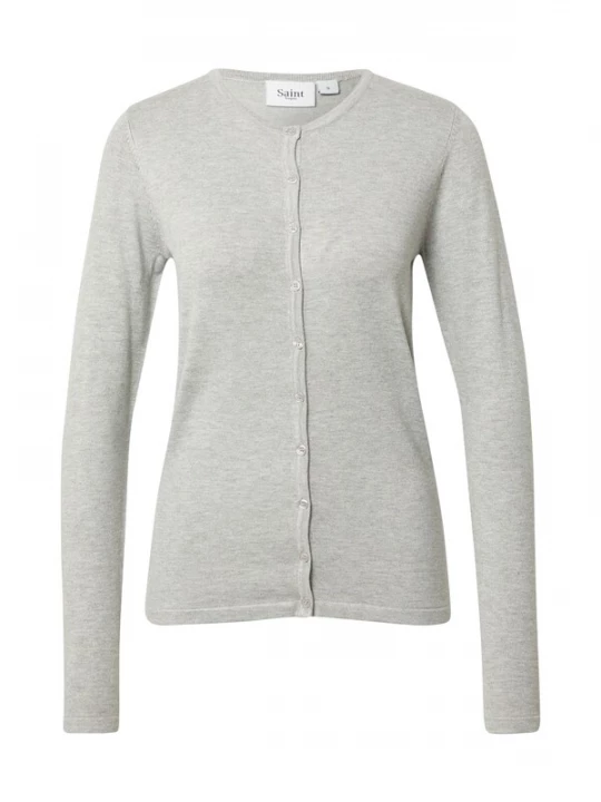 Foto van product SAINT TROPEZ Gebreid vest 'Mila' lichtgrijs